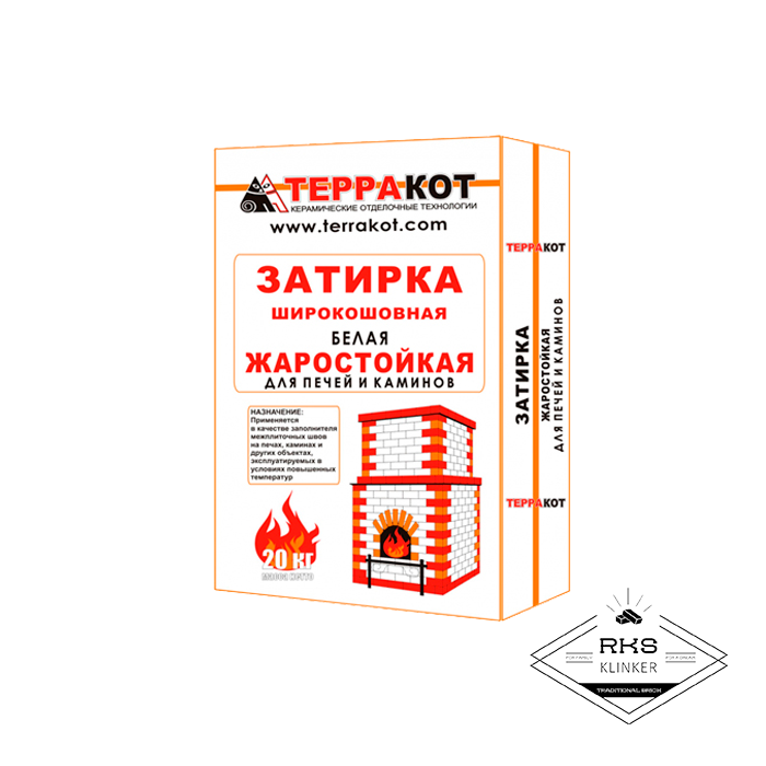 Затирка жаростойкая белая Терракот, 20кг в Краснодаре